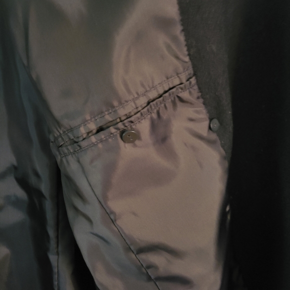 New York & Company Lined Wool Blend Navy Pea Coat 16 - Picture 6 of 11